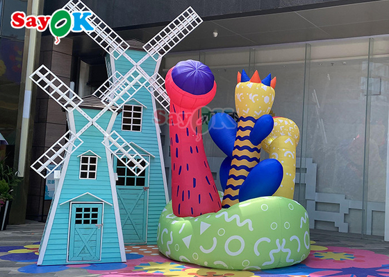 190T Oxford Cloth 3D Inflatable Flower Model For Outdoor Advertising Promotion Display