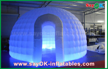 Inflatable Lawn Tent 210D Oxford Cloth Inflatable Igloo Air Tent Round Dome Tent With LED Light