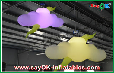 Stage Decoration Custom Inflatable Products Inflatable Cloud With Blower / LED Light