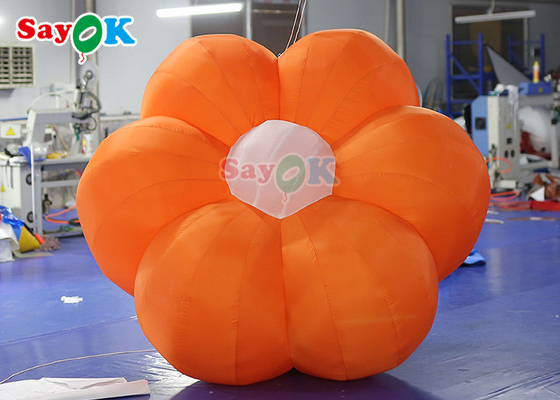 2m Oxford Fabric Custom Inflatable Flowers With LED Light
