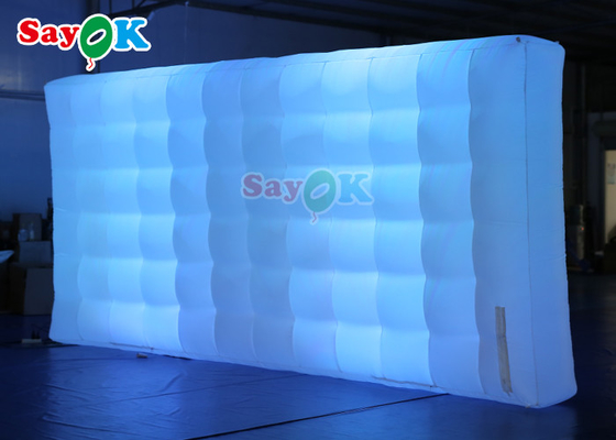 Oxord Cloth Inflatable Photo Booth Backdrop Led Wall Lighting Colorful Inflatable Led Photo Booth Wall