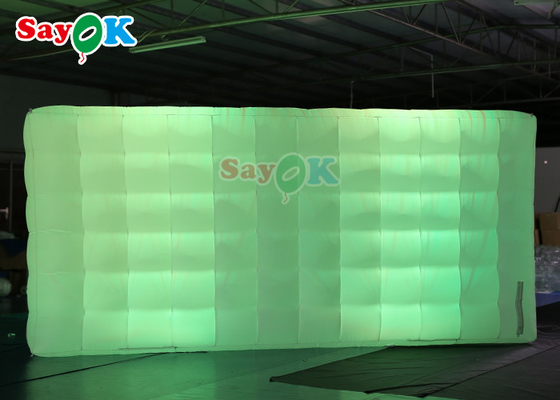 Oxord Cloth Inflatable Photo Booth Backdrop Led Wall Lighting Colorful Inflatable Led Photo Booth Wall