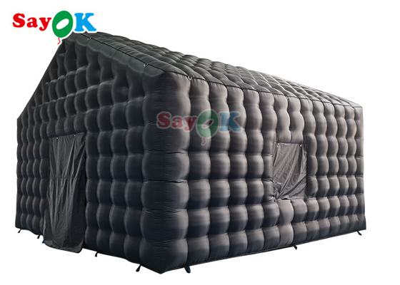 Commercial Oxford Black Inflatable Cube Party Tent Nightclub With Air Blower