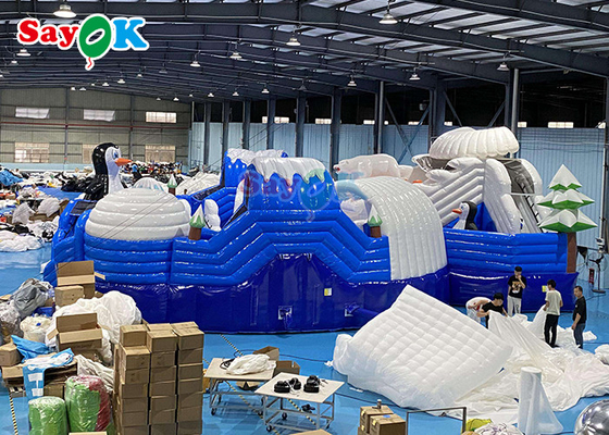 Inflatable Sea Snail Land Slide Water Park Beach Commercial Amusement Water Games Swimming Pool For Kids