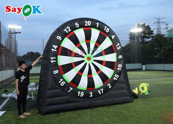 Giant Football Target 10ft Tall Inflatable Sports Games Outdoor Dartboard With 8pcs Soccer Balls