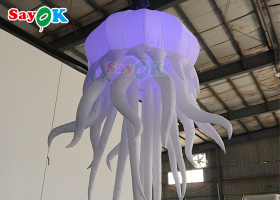 Costume Inflatable Jellyfish Balloon Puppet With LED Light Hanging Inflatable LED Octopus Balloons