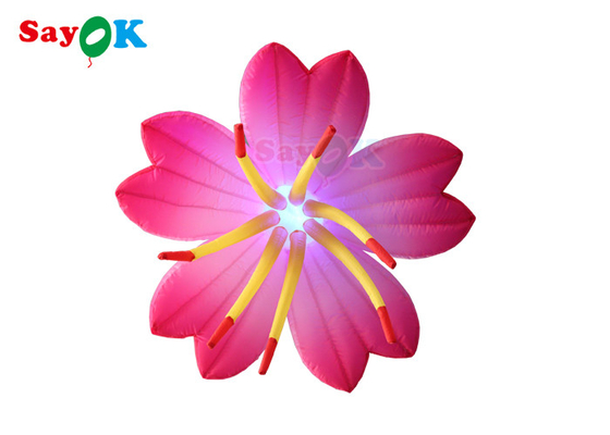 Custom Led Lighted Advertising Shining Inflatable Flowers For Stage Party Decoration