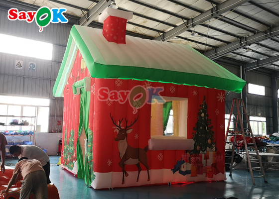 Outdoor Inflatable Holiday Decorations Inflatable Christmas House 4.6x4.6x5mH