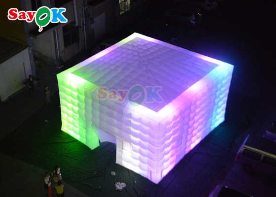 Customized Air Cube Tent Inflatable Nightclub Wedding Photo Booth With Colorful LED Light