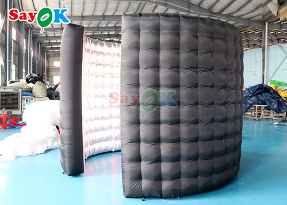 Custom Black Inflatable Photo Booth Party Events Blow Up Led 360 Photo Booth Enclosure