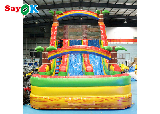 Adult Backyard Inflatable Water Slide With Swimming Pool Blow Up Slip N Slide 9x5.5x6mH