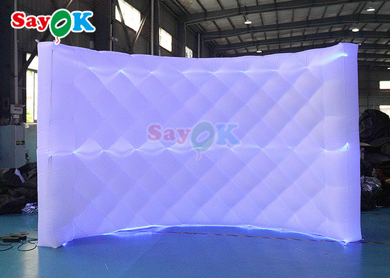 360 Inflatable Photo Booth Enclosure Backdrop Wall Led Changing Light Curved Inflable Photo Booth Wall
