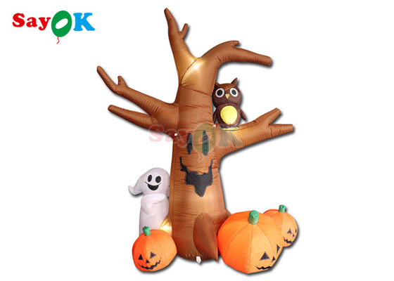 2mH Blow Up Pumpkin For Yard Outdoor Ghosts Tree Halloween Decoration