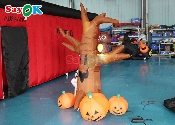 2mH Blow Up Pumpkin For Yard Outdoor Ghosts Tree Halloween Decoration