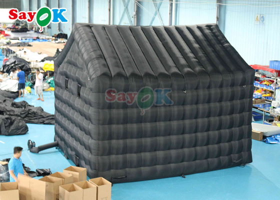 Black Party Inflatable Cube Tent Inflatable Nightclub With Disco And Laser Light
