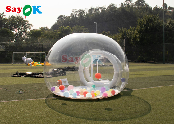 Clear Inflatable Bubble House Tent Single Tunnel Bubble House Dome Camping Hut With Blower
