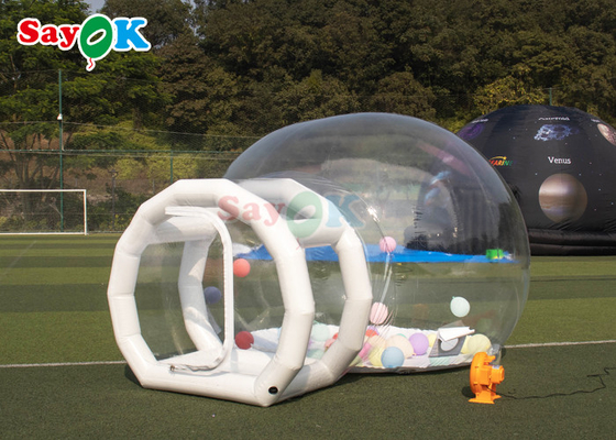Clear Inflatable Bubble House Tent Single Tunnel Bubble House Dome Camping Hut With Blower