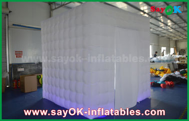 Inflatable Photo Studio 1 Door Waterproof Wedding Inflatable Mobile Photo Booth With Changeable Led Strip