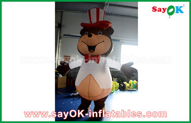 Customized White Yellow Inflatable Model Cows / Bear Shaped For Amusement Park