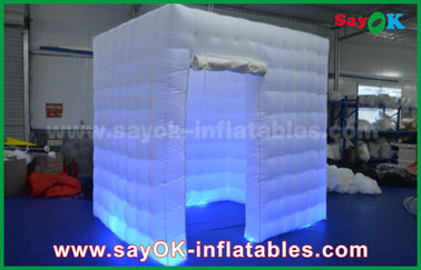 Inflatable Photo Studio 1 Door 2.5m Custom Black / White Inflatable Photo Booth With LED Light Oxford Cloth