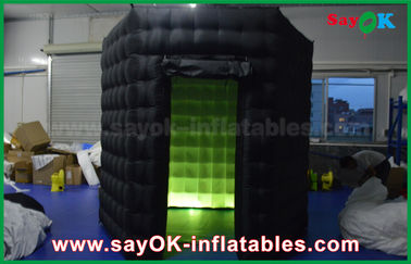 Inflatable Photo Studio 1 Door 2.5m Custom Black / White Inflatable Photo Booth With LED Light Oxford Cloth
