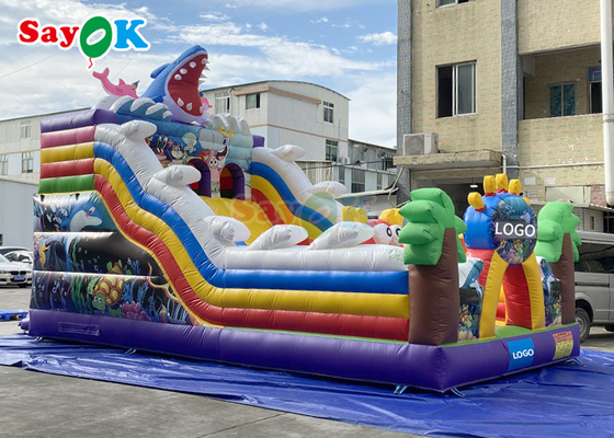 Commercial Inflatable Slide Cartoon Pvc Inflatable Bouncer Slide Children Bounce Castle Fun Slide Obstacle Course