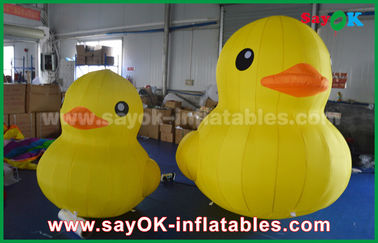 Promotion Lovely Big Yellow Inflatable Cartoon Duck With Customized Logo Print