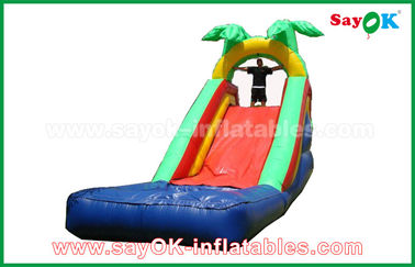Inflatable Slip And Slide Giant Safety Inflatable Bouncer For Amusement Park , Inflatable Bounce Castle Bouncy Slides