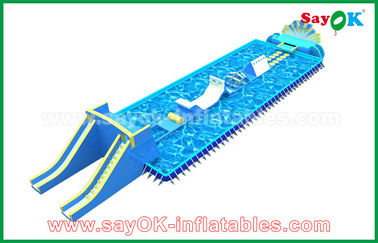 Inflatable Slip And Slide Giant Safety Inflatable Bouncer For Amusement Park , Inflatable Bounce Castle Bouncy Slides