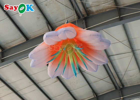 6.6FT Giant Inflatable Flower With Led Lights Inflatable Flower For Park