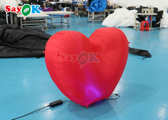 Giant Inflatable Heart Light Red Wedding Proposal Scenefor Incredible Events