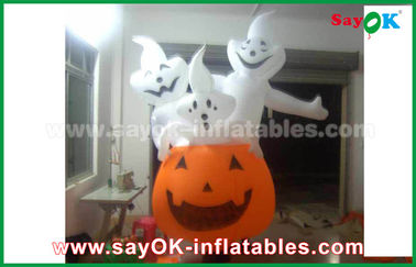 Halloween LED light Inflatable Holiday Decorations , Human skeleton Inflatable Cartoon Characters