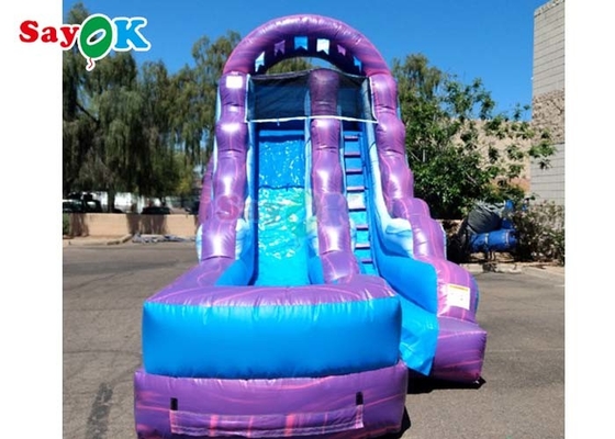 Giant Garden Games Water Inflatable Water Slide Purple Inflatable Double Slides