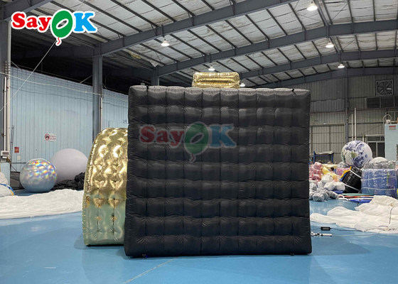 Inflatable Party Decorations Black Led Inflatable Camera Photo Booth For Commercial Exhibition
