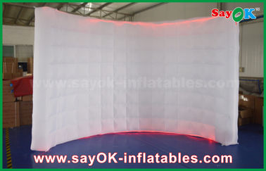 Small Photo Booth 210D Oxford Lighting Inflatable Wall Photo Booth Wedding With Led Strip , 1 - 3 Years Warranty
