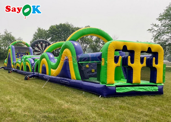 5k Giant Inflatable Sports Obstacles Challenge Backyard Inflatable Run Obstacle Course