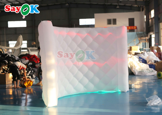 New Attractive Led Inflatable Wall Inflatable LED White Photo Booth Wall For Event