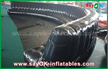 Eco-friendly Custom Inflatable Products 6 - 10m Black Hermetically Sealed 0.6mm PVC Inflatable Sofa