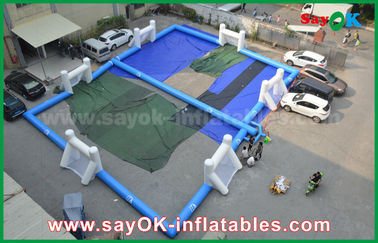 Inflatable Ball Game Durable Tarpaulin Inflatable Football Playground , Portable Inflatable Soccer Field