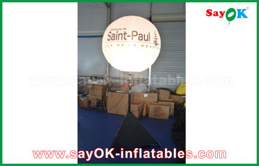 190T Nylon Cloth 1.5m DIA Advertising Inflatable Lighting Decoration Stand Balloon With Tripod