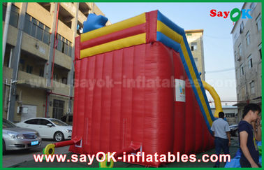 Bouncy Castle With Slide Customized 0.55 PVC Tarpaulin Inflatable Bouncer Slide For Water Fun / Water Park