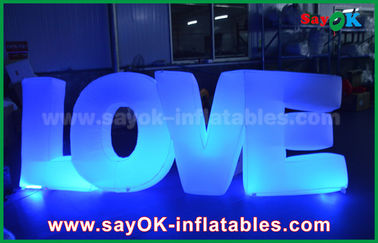Colorful Inflatable Letter Love With Led light For Party / Wedding Decoration