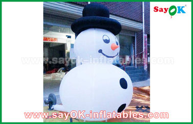Durable White Inflatable Snowman For Party / Holiday Decorations
