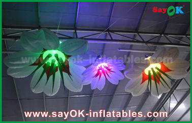 1m Dia Inflatable Hanging Lily Flower With RGB Lighting Decoration