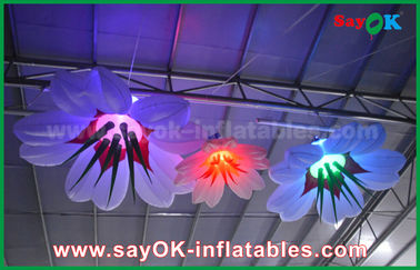 1m Dia Inflatable Hanging Lily Flower With RGB Lighting Decoration