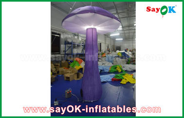 2M Purple Inflatable Mushroom Lighting Decoration For Holiday / Stage