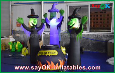 210D Oxford Cloth Inflatable Scary Ghosts and Magic Jar with LED Lighting for Halloween