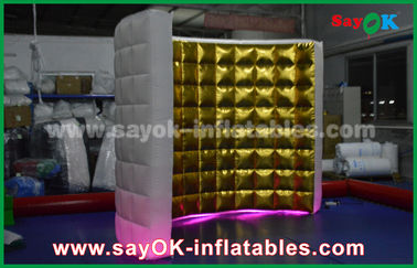 Inflatable Party Decorations Golden And Silver Inflatable LED Photo Booth Frame With Touch Screen Remote Control