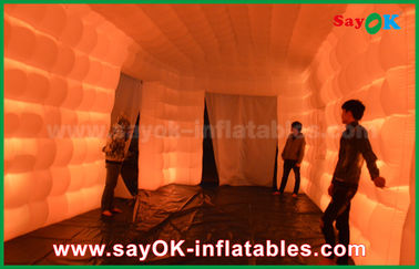 Air Inflatable Tent LED Light Inflatable Cube Tent / Full-Digital Printing Outdoor Party Tent
