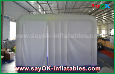 Inflatable Party Tent Giant White 4mL Oxford Cloth Inflatable Photo Booth Tent With LED Light